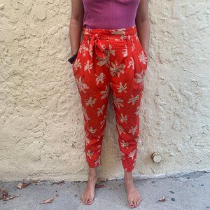 Viva Vena Cava! Orange Floral Trousers